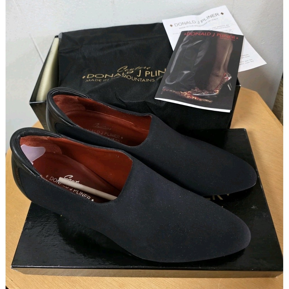 Donald J‎ Pliner Couture Heels Sz 8N NIB Black Italy Classic Chic 👠
